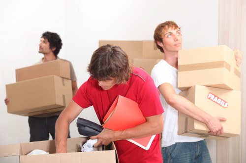 Van loaded securely with protective packing for transit
