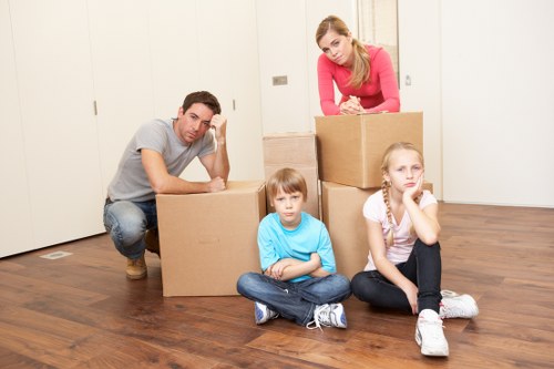 Careful loading of household items during a home move