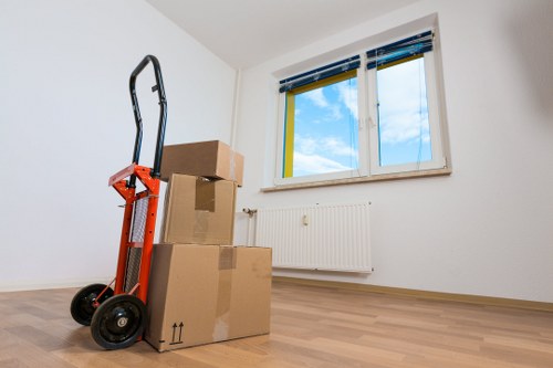 Furniture being moved from a flat during a local Shacklewell removal